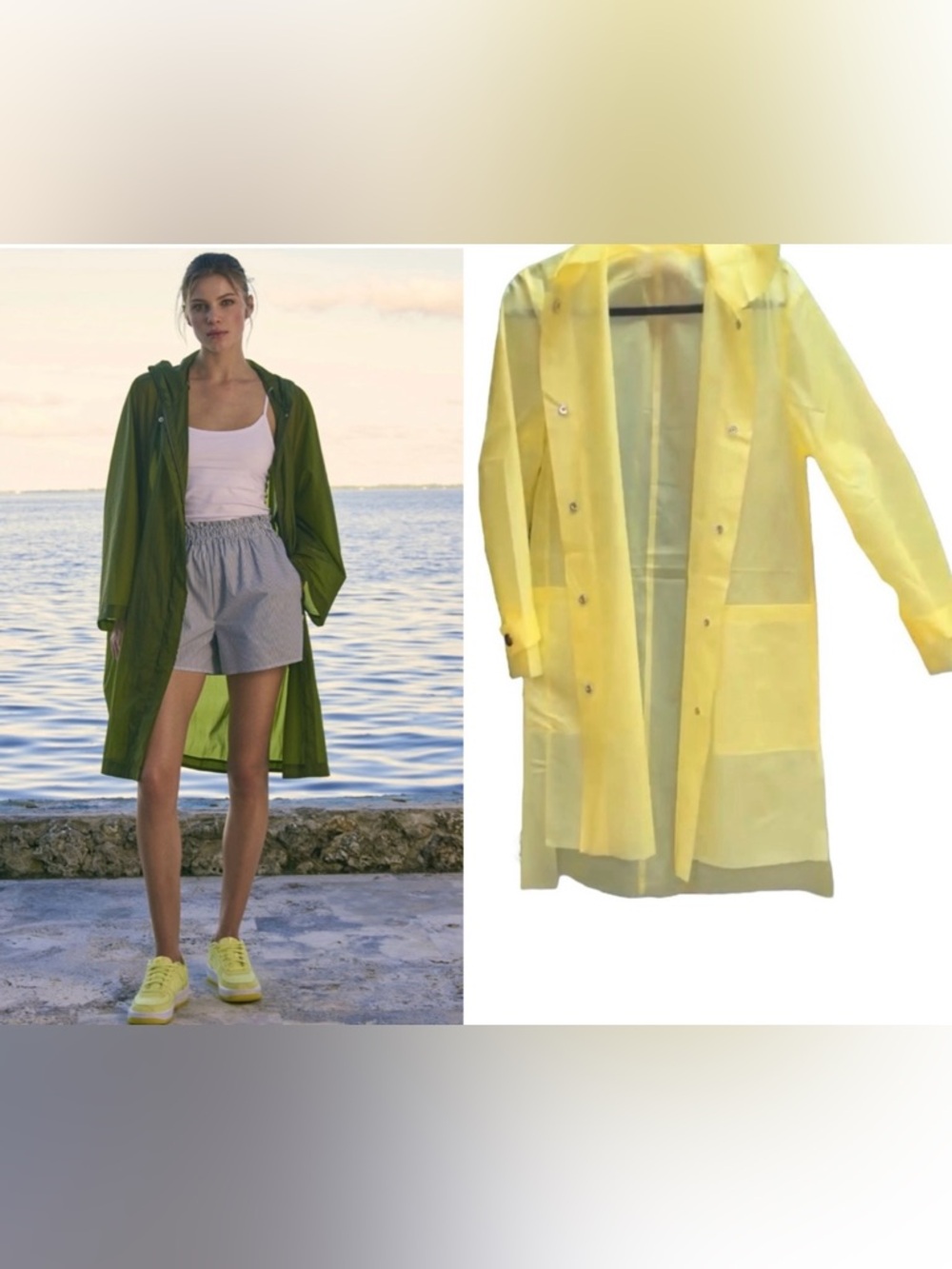 NWT WE-AR4 Rain Coat in Yellow Sz XS